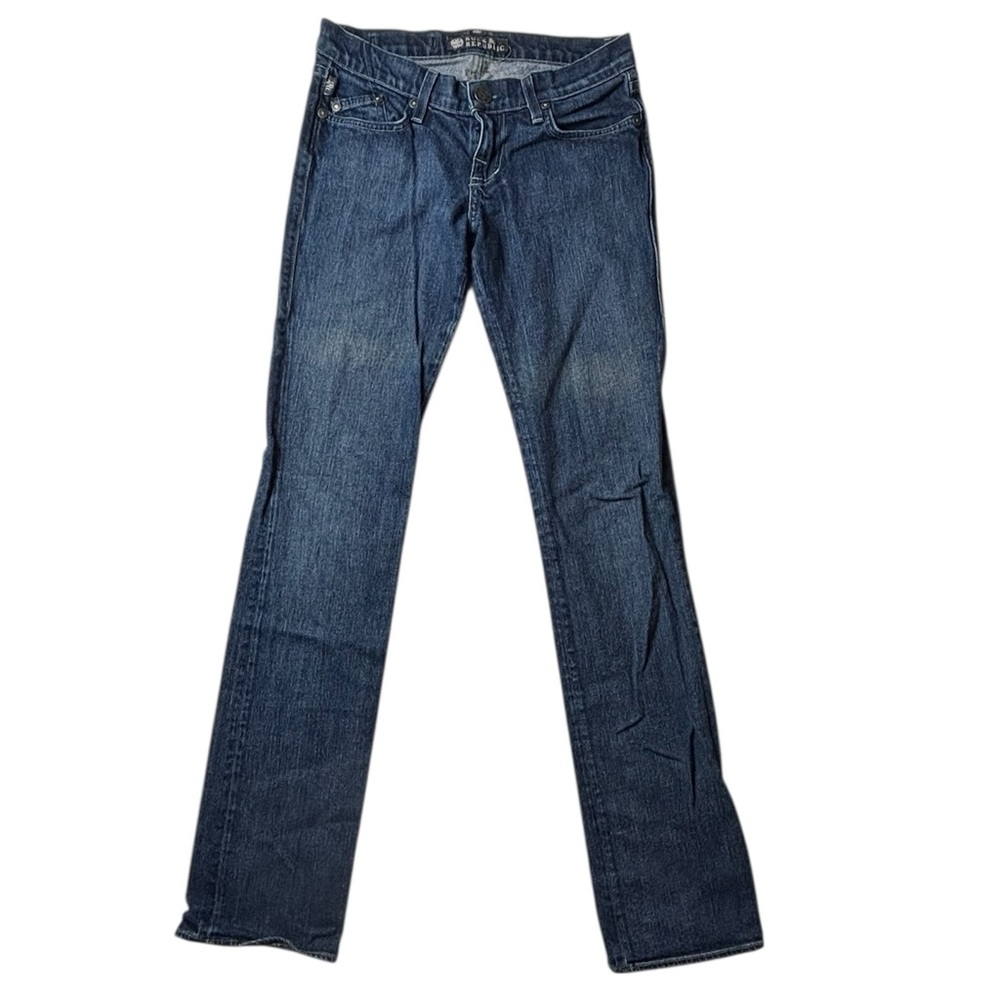Rock & Republic Dark Blue Straight Leg Jeans